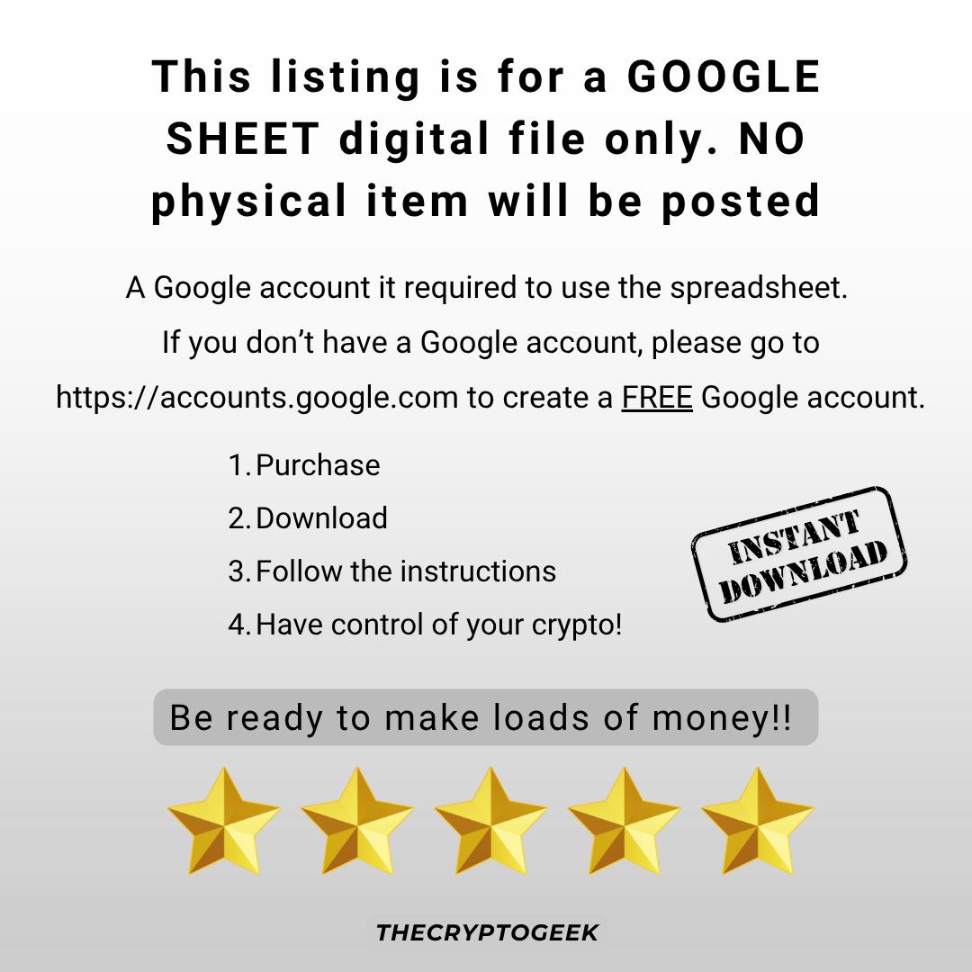 Crypto Strategy Exit Bundle: Google Sheets Portfolio Planner (Digital  Download)