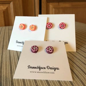Little Flower Clip On Earrings: Handmade Play Jewelry