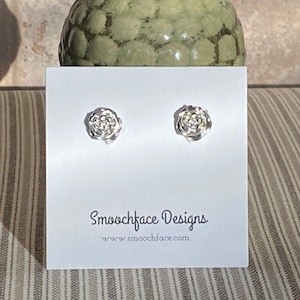 Silver Rose  Clip On Earrings!