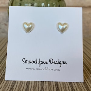 Pearly Hearts Clip On Earrings!
