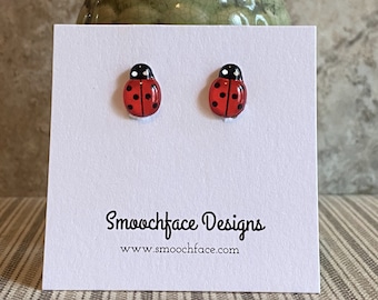 Ladybug Clip On Earrings! Lots of Colors!