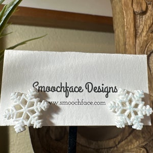 Snowflake Clip On Earrings!