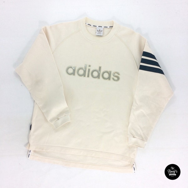 Vintage 80s 90s Big Logo Adidas Sweater | Vintage Adidas Sweatshirt | Vintage 90s Adidas