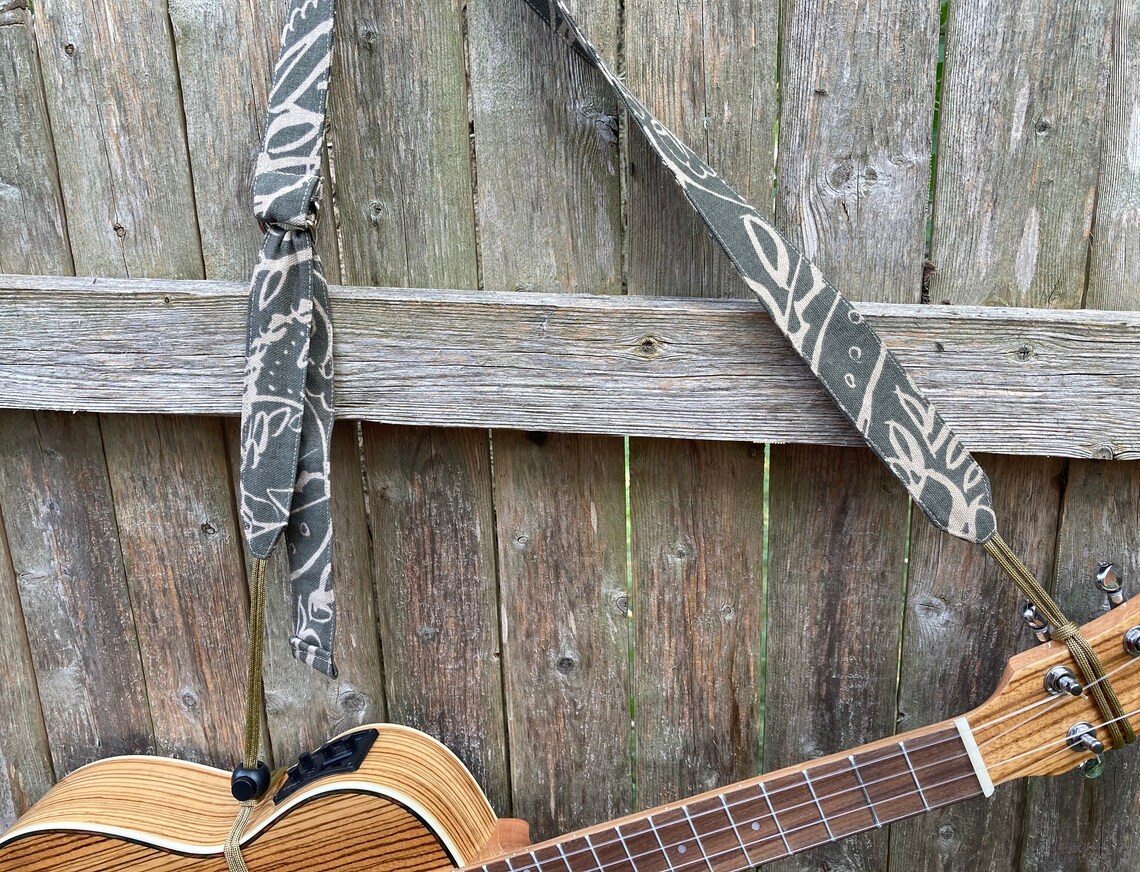 Baritone Ukulele strap Hands free Adjustable Khaki/Taupe Etsy