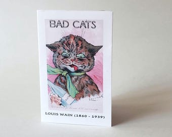 Zine - Louis Wain Bad Cats Color Illustrations Mini Zine