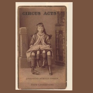 Fanzine de actos circenses de inspiración vintage / Minilibro hecho a mano / Fotos de artistas de espectáculos secundarios en formato de gabinete / Referencia de artistas
