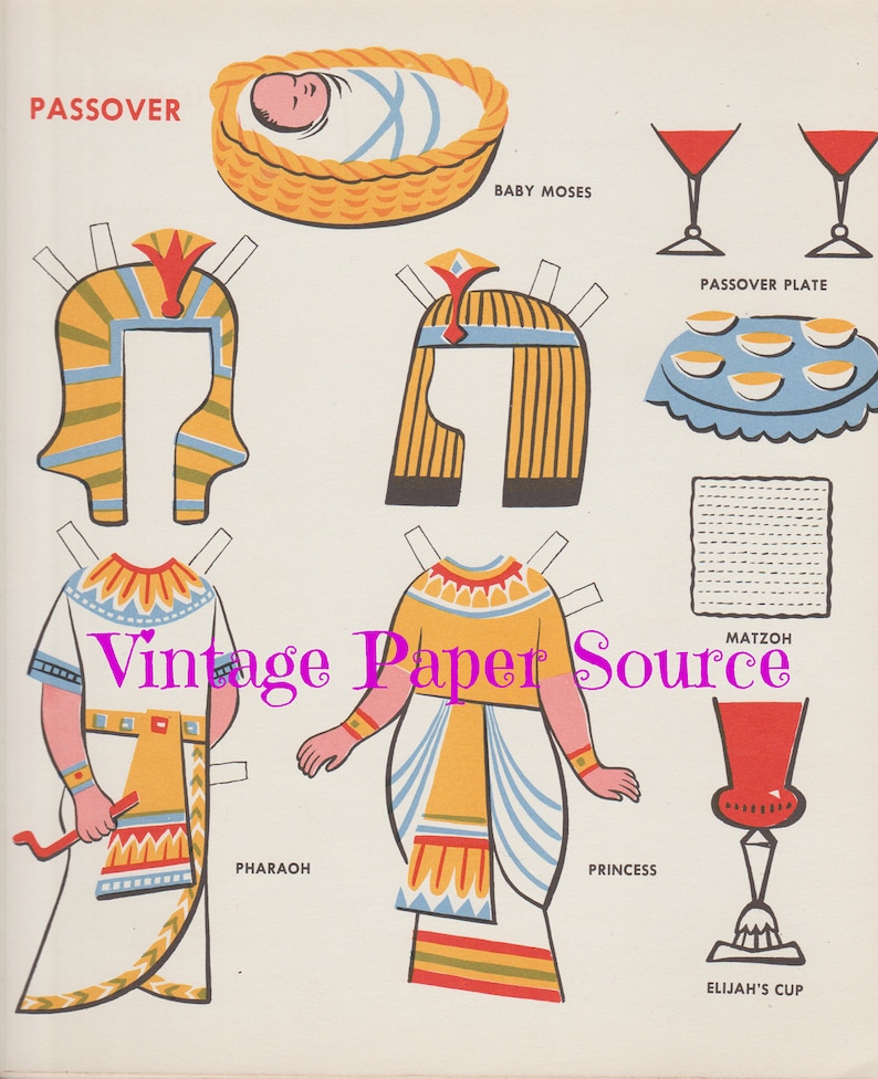 Vintage Jewish Paper Dolls and Holiday Costume Cut Outs - Etsy