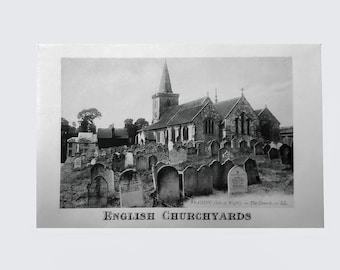 English Churchyards Historical Architectural Photography Mini Zine • Antique Cemetery Reference Booklet