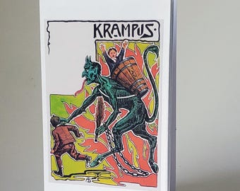 Krampus & Winter Folklore Mini Zine • Illustrated Alpine Christmas History Booklet • Antiquarian Myth Holiday Pocket Guide