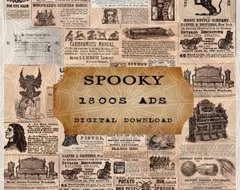 19th Century Oddities & Curiosities Newspaper Ads • Macabre 1800s Historical Advertising Scans • Rare Archival Prints (Digital Download)