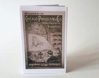 1900s Movie Projectors Chicago Projecting Co Catalog Mini Zine • Early Cinema Apparatus and Film History • Antique Tech Reference Booklet