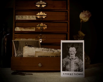 Zine - Creepy Clowns, Circus Ephemera, Oddities Mini Photo Zine
