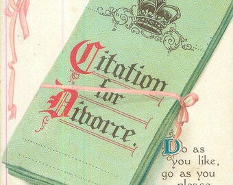 Vintage Divorce Card Etsy