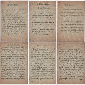 Victorian Death Letters & Mourning Correspondence • 19th Century Handwritten Ledger Pages • Archival Script Scans (Digital Download)