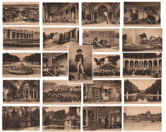 21 Antique Versailles France Postcards Digital Download JPEGs