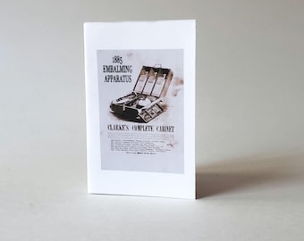 Zine - Victorian Embalming Catalog Mini Zine:  1885 Funeral Tools Macabre Ephemera Collectible
