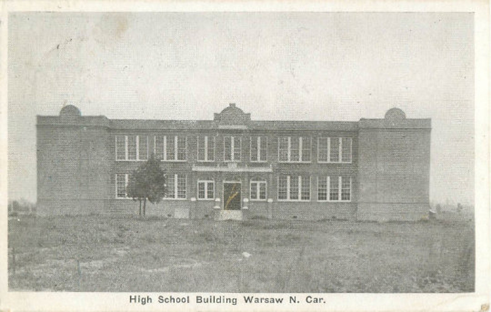Warsaw North Carolina Postcard High School 1928 Postally Etsy