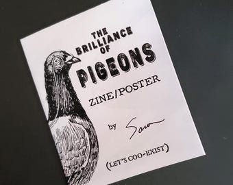Zine/Poster - The Brilliance of Pigeons, Let's Coo-Exist, Fascinating Pigeon Facts