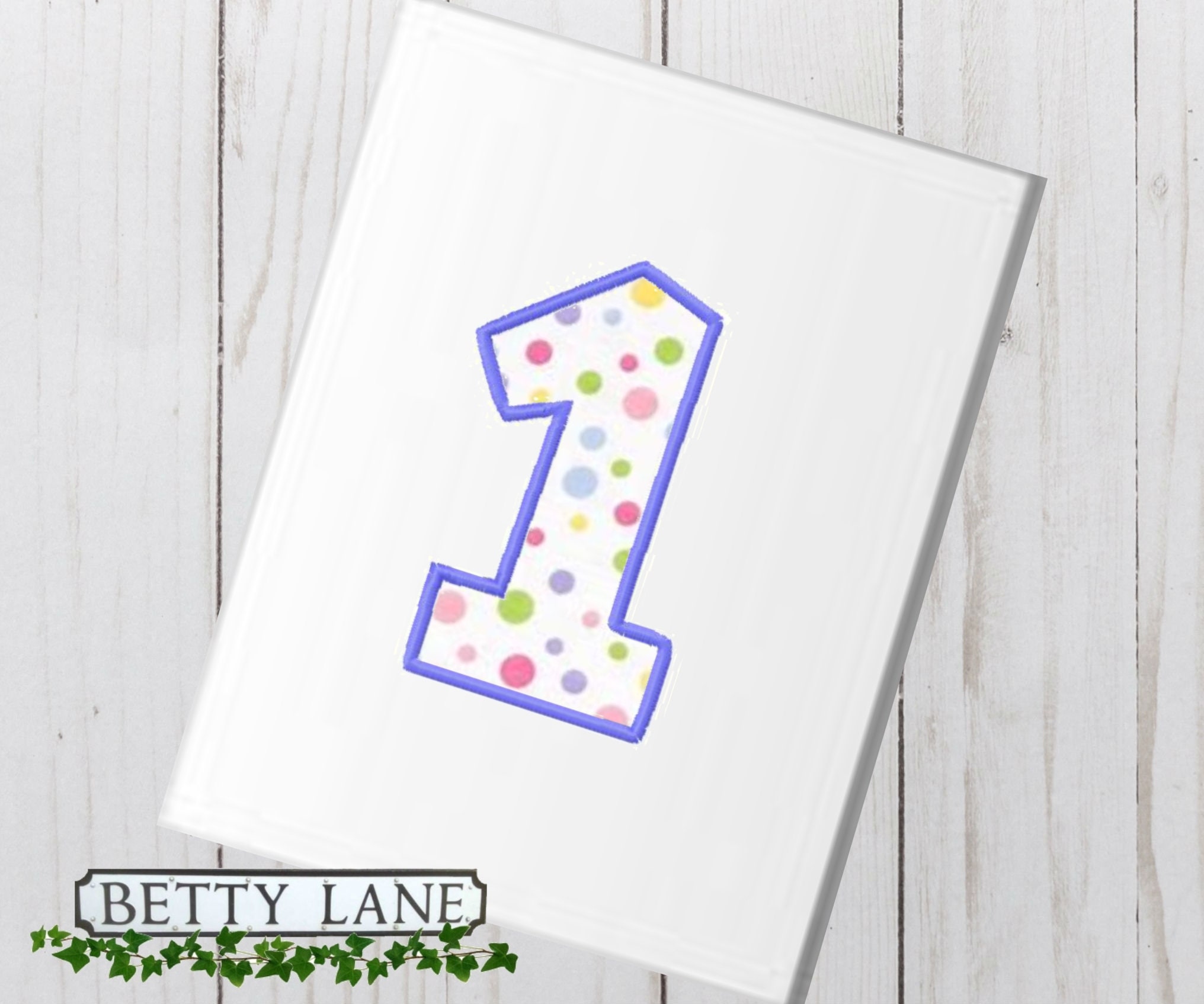 Number One Applique Embroidery Design in 9 Formats. For the Etsy