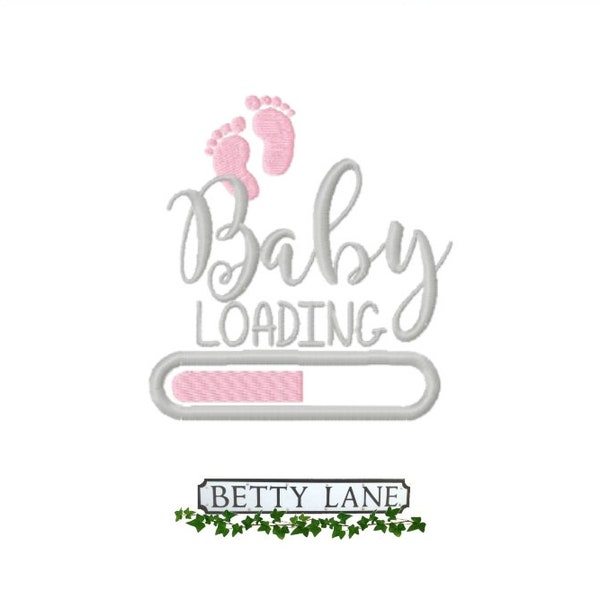 Baby Loading / Junge / Mädchen Stickerei Design in 9 Formaten.  Für den 4x4 & 5x7 Reifen. €BL193