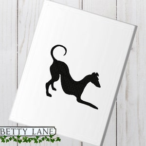 Play bow Whippet/Greyhound /Machine Embroidery Design in 9 Formats. For the 4x4, 5x7 & 6x10 hoop + smaller sizes for small projects.{BL213A}