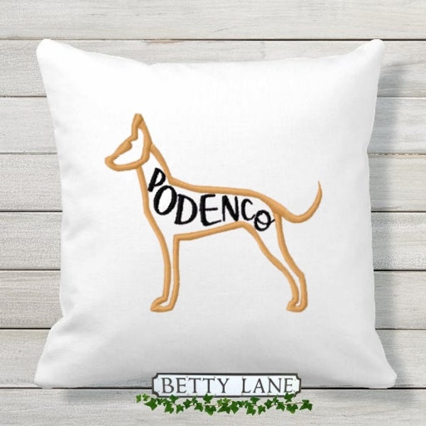 Podenco Sighthound Dog Embroidery Design in 9 Formats.  For the 4x4 & 5x7  {BL218}