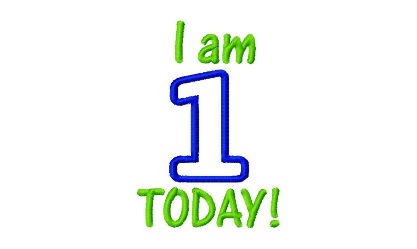 I Am One Today Embroidery Design in 9 Formats. for the 5x7 | Etsy