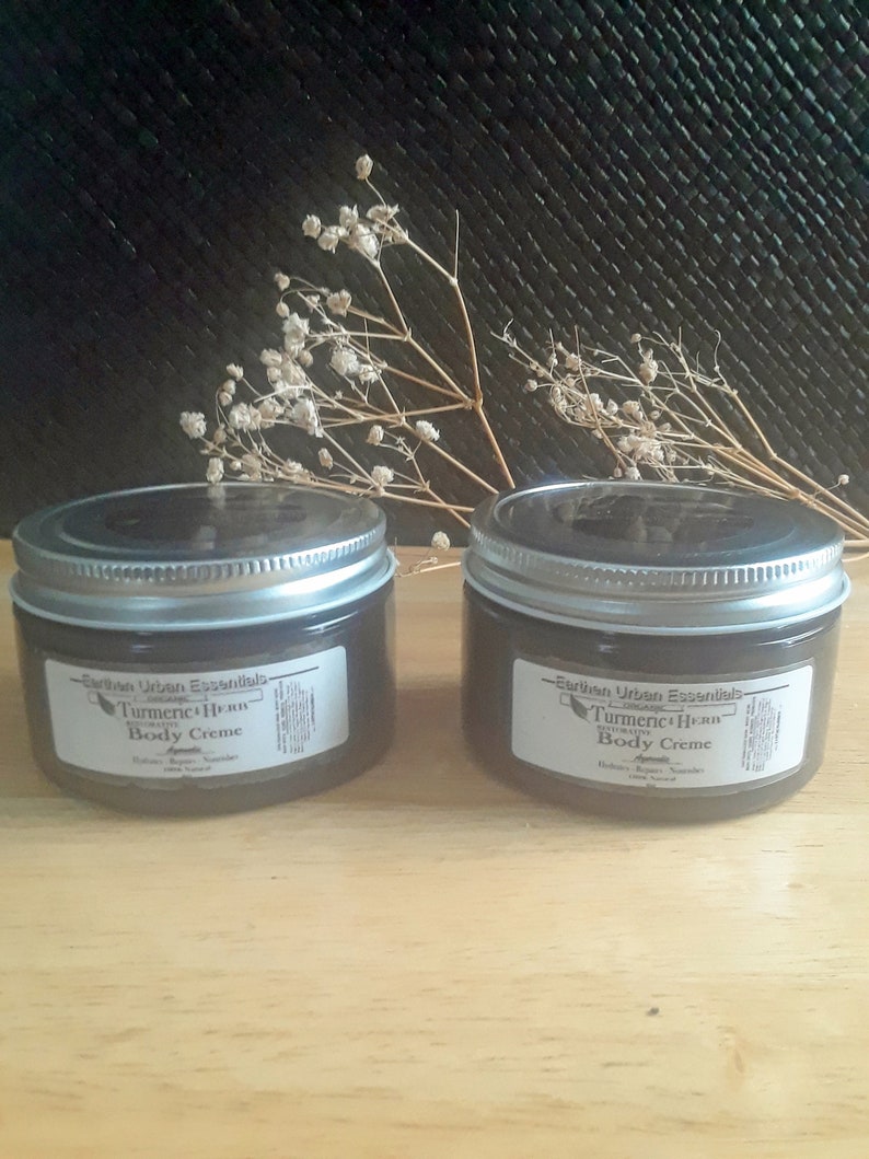 Turmeric & Herb Body Creme Organic Dry Skin Cream Etsy