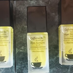 Organic Caffeine Eye Serum, Retinol Eye Serum, Hyaluronic Acid, Niacinamides, Vegan, fine lines, eye puff, dark circles, Anti-Aging, image 4