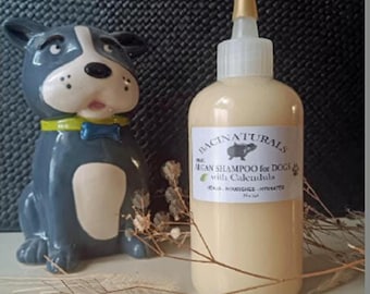 アルガン＆カレンデュラ コンディショニング ドッグシャンプー：オーガニック、ペットシャンプー、ナチュラルドッグシャンプー、ビーガン、ホットスポット、乾燥肌、かゆみ肌、皮膚炎