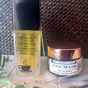 Organic Caffeine Eye Serum, Retinol Eye Serum, Hyaluronic Acid, Niacinamides, Vegan, fine lines, eye puff, dark circles, Anti-Aging, image 7