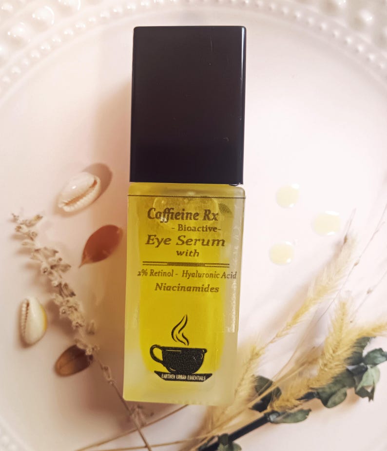 Organic Caffeine Eye Serum, Retinol Eye Serum, Hyaluronic Acid, Niacinamides, Vegan, fine lines, eye puff, dark circles, Anti-Aging, image 5