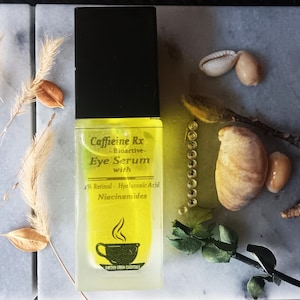 Organic Caffeine Eye Serum, Retinol Eye Serum, Hyaluronic Acid, Niacinamides, Vegan, fine lines, eye puff, dark circles, Anti-Aging, image 1