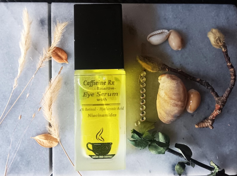 Organic Caffeine Eye Serum, Retinol Eye Serum, Hyaluronic Acid, Niacinamides, Vegan, fine lines, eye puff, dark circles, Anti-Aging, image 1