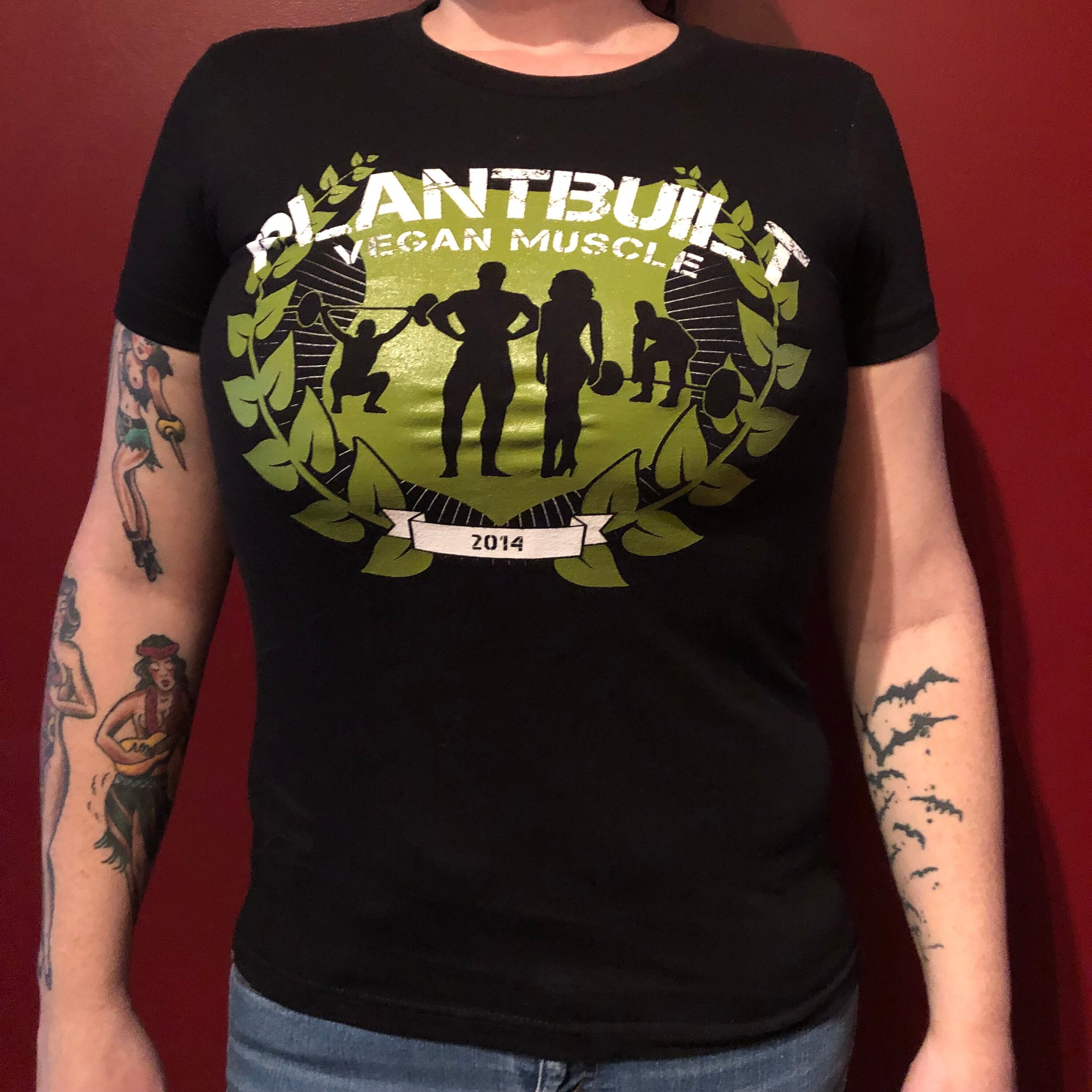 Plant Based Vegan Athlete Shirt Ladies S Fitness Muscle