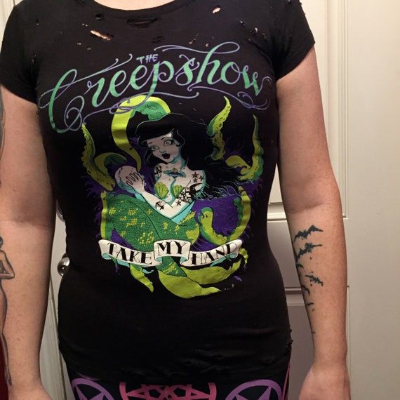 Distressed The Creepshow Band shirt ladies small punk | Etsy