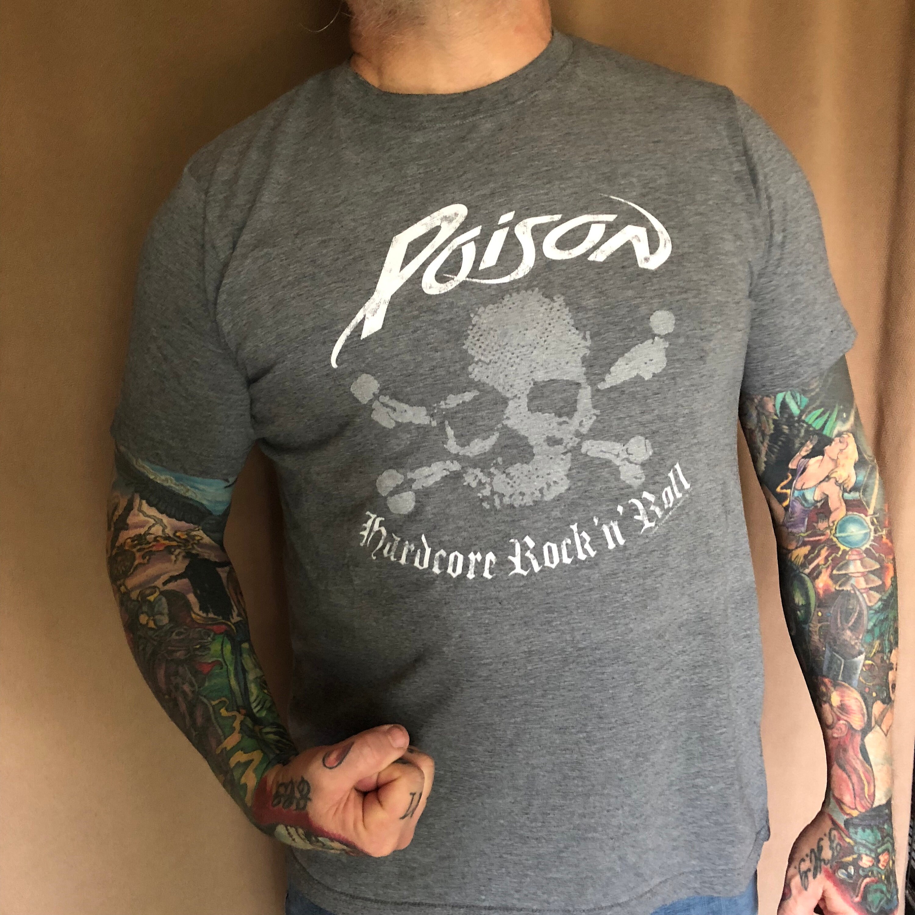 Poison Skull Shirt Brett Michaels Band Shirt Sz Xl Dokken Rock