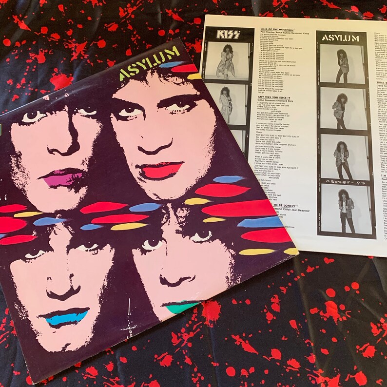 KISS Asylum 33 rpm Vinyl Album Gene Simmons Bruce Kulick Paul Etsy