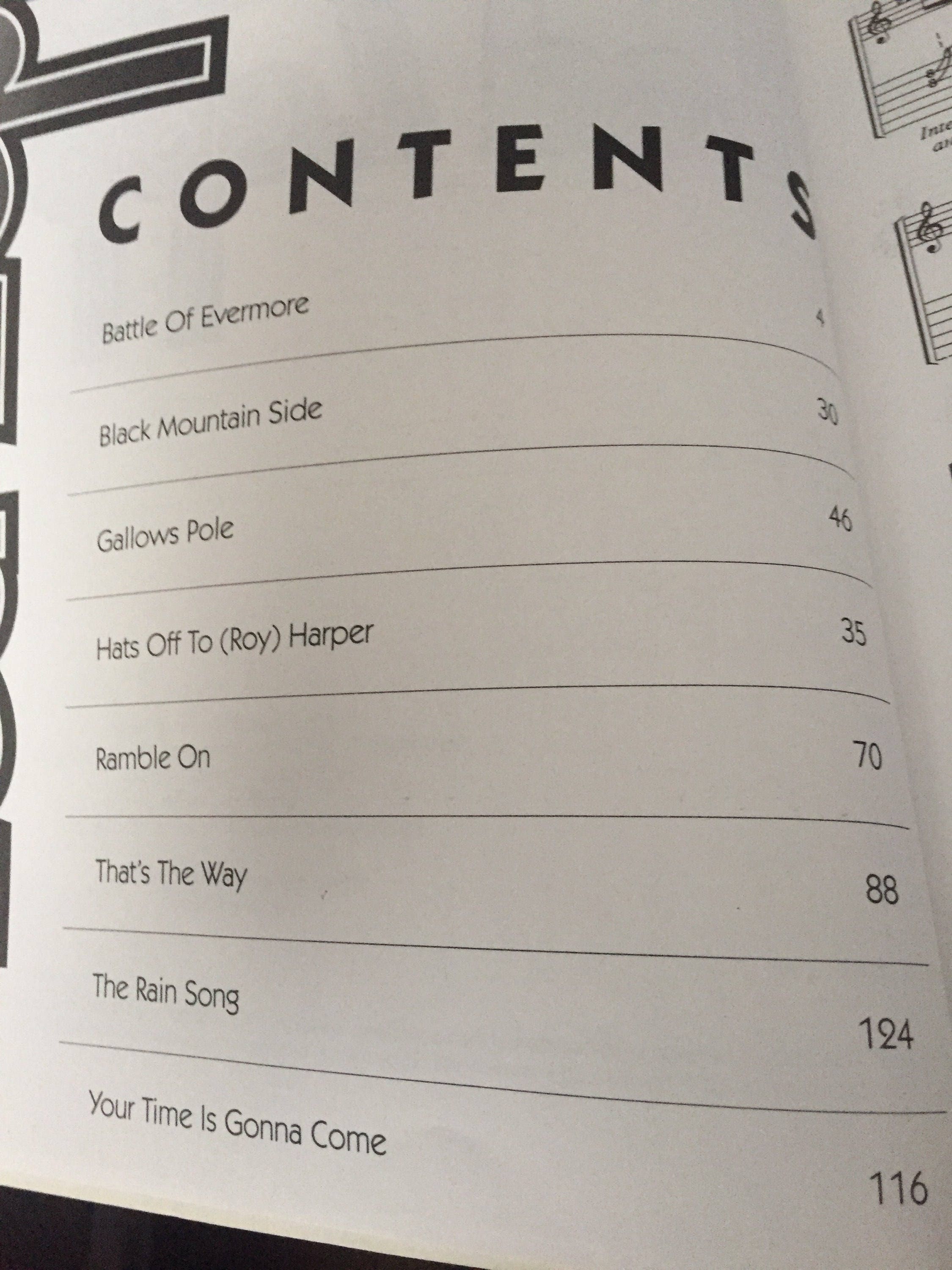Led Zeppelin Acoustic Classics Vol 2 1995 Guitar Tab - 