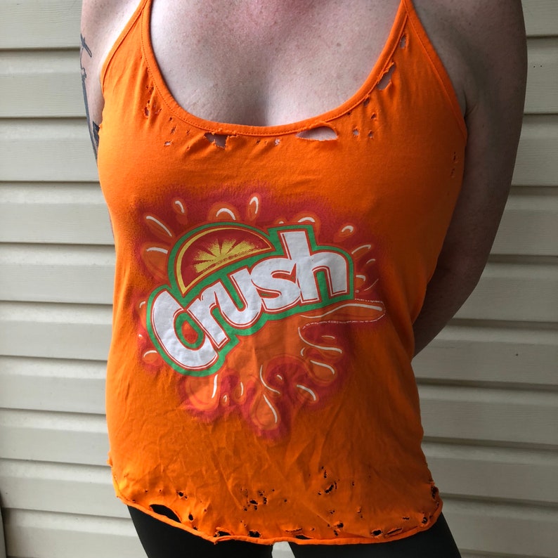 Orange Crush Distressed ladies Med REM soda pop soft drink | Etsy
