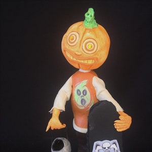 Halloween Candy Container Bobble Head Pumpkin