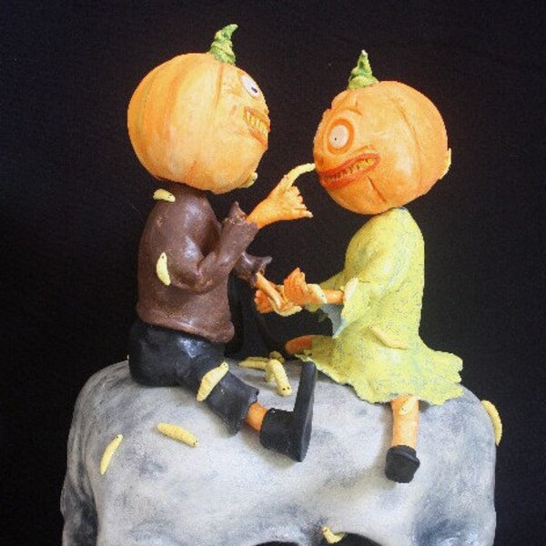 Siamesische Twin Skull Candy Container