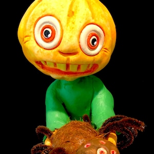 Pumpkin Bobblehead with Spider Pal Candy Container