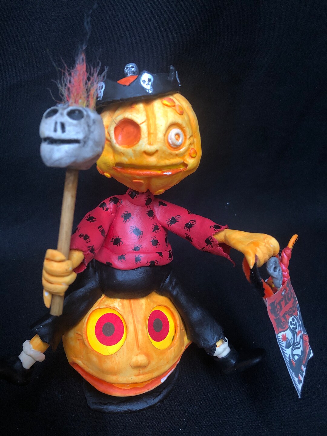 Pumpkin Trick or Treater on Jack O Lantern Candy Container Lantern - Etsy