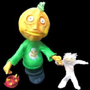 Pappmache Candy Container Wackelkopf