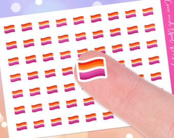 Cute Lesbian Flag Planner Stickers