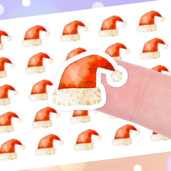 Santa Hat Planner Stickers in Large Size