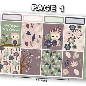 Cute Owl Planner Stickers Kit - Etsy