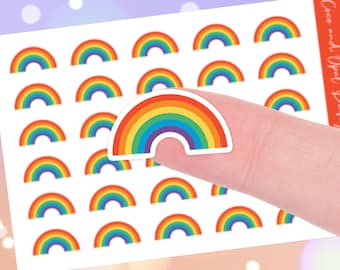 Rainbow Pride Planner Stickers in Large Size