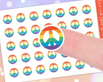 Rainbow Peace Pride Planner Stickers